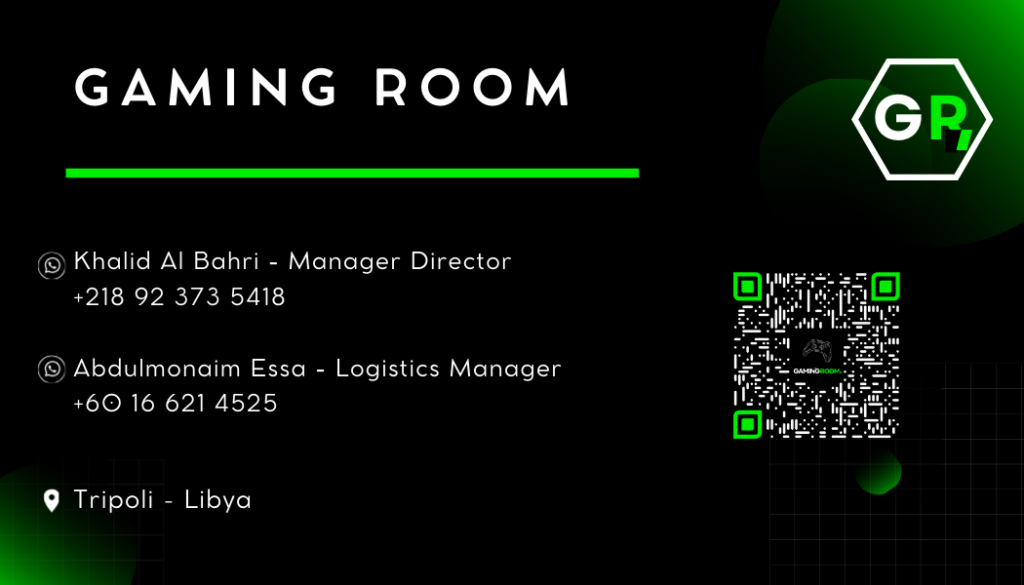 Business Card Gamming Room